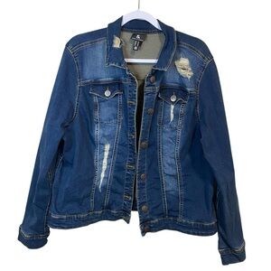 Love & Legend - Dark Wash Distressed Jean Jacket - 18 - COI Bangladesh
